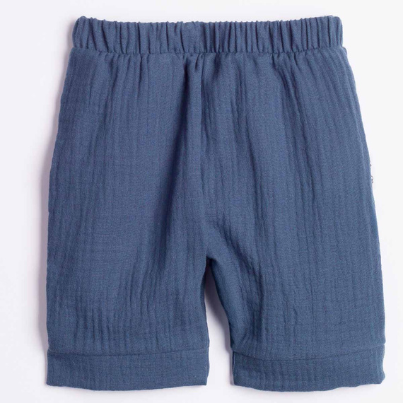 Szorty chłopięce Nicol 224372 mussola 100% cotone estivi - blu navy