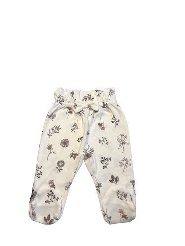 Mamatti PG15215 calzini a vita alta per neonato semi-sonno - bianco in foglie di cotone