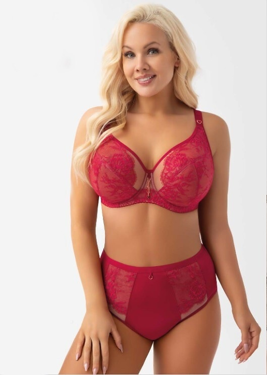 Gorsenia G024 Desire reggiseno soft rosso con ferretto per taglie grandi
