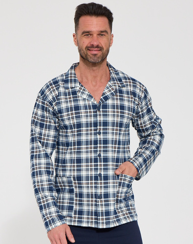 Pigiama Uomo Cornette 114/85 Aperta 100% Cotone a Quadri
