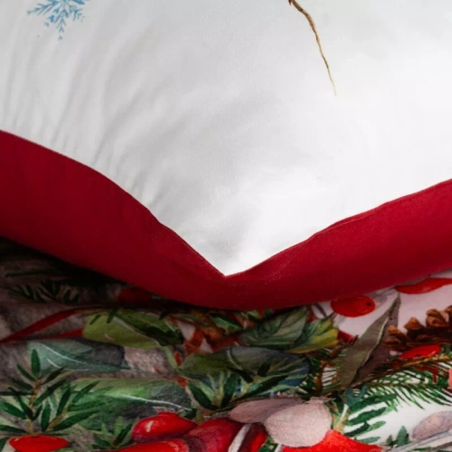 Biancheria da letto natalizia Elsa Eurofirany beige 100% cotone con cerniera