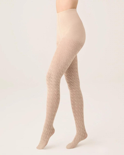 Collant di cotone Gabriella Cashmir wz.103 150 den latte – caldi, traforati