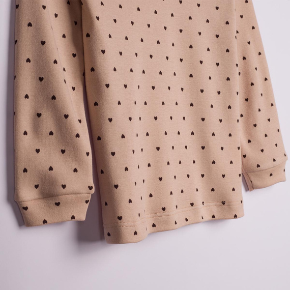 Nicol Hania 226036 Pigiama bambina 100% cotone Cuori Beige