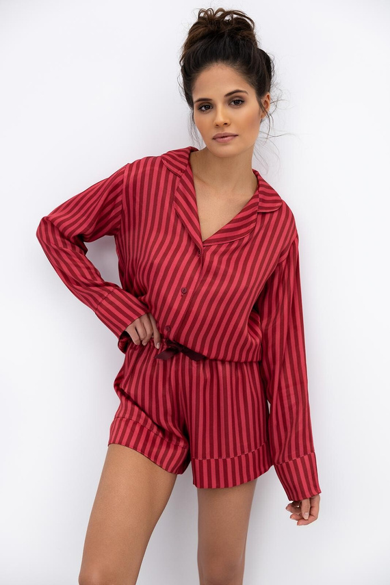 Pigiama Vivienne Sensis donna - viscosa, con zip, a righe