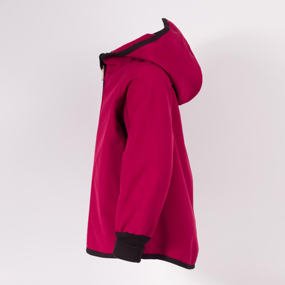 229002 Nicol Giacca softshell bambina con cappuccio, pile, riflettente - bordeaux