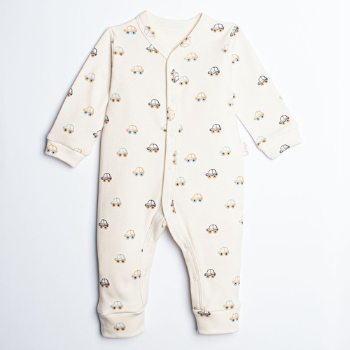Nicol Olo 222032 tutina neonato 100% cotone automobili crema