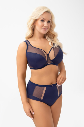 Gorsenia K441/1 Luisse - Reggiseno morbido con ferretto blu navy | Sostegno stabile per seni medi e grandi