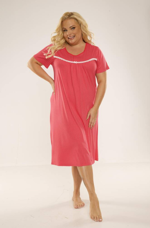 447 Camicia da notte Juliette Plus Size in Forex - pois lampone