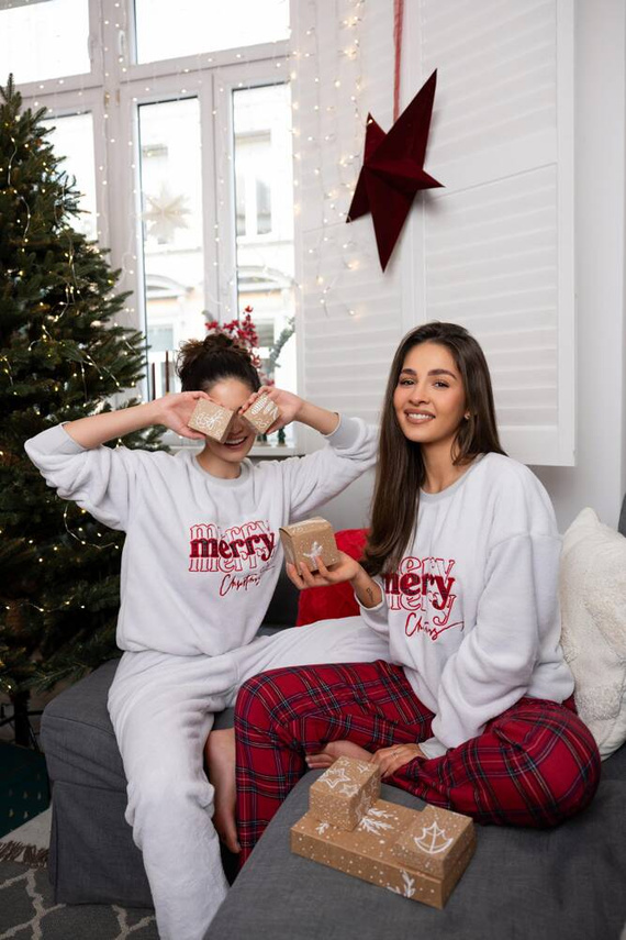 Pigiama da donna Gween Soft/Flannel Sensis - grigio