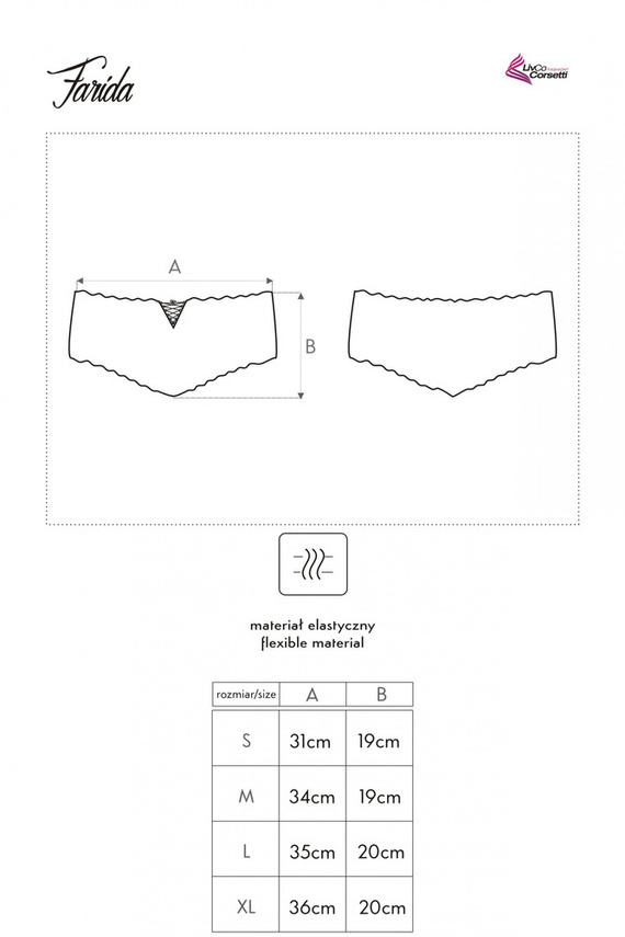 Farida White LC 6071 Pantaloncini da donna in pizzo LivCo Corsetti Fashion white