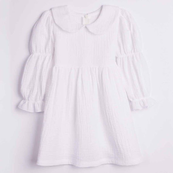 Vestito bambina Nicol 224285 mussola 100% cotone manica lunga