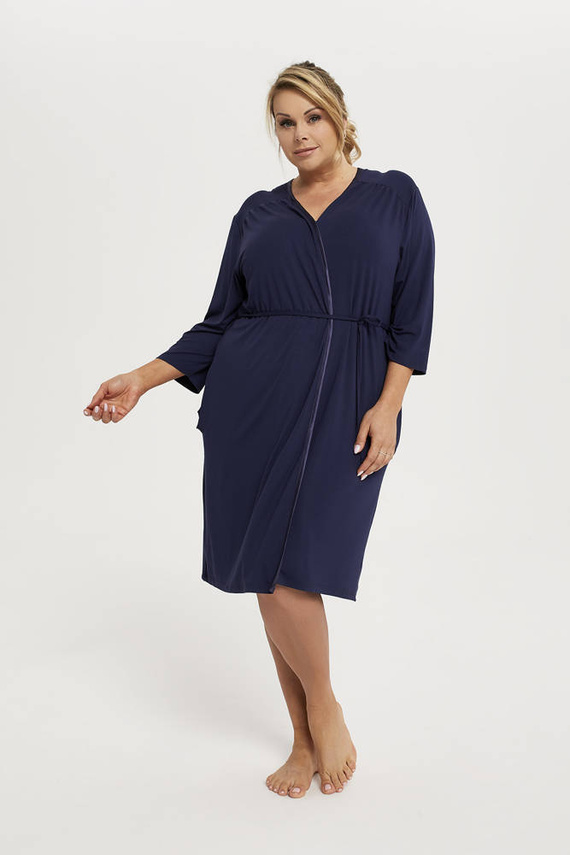 Song Accappatoio donna manica 3/4 Moda italiana - blu navy