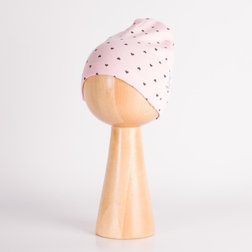 Cappellino Neonato Nicol Tosia 225054 100% Cotone Rosa con Cuoricini