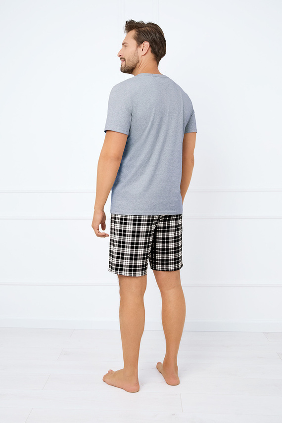 Klark Pigiama uomo a maniche corte, pantaloncini Moda italiana - melange/stampa