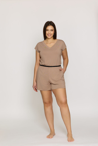 Shorts pigiama Mefemi Mila PDI1 viscosa morbidi comfort mokka