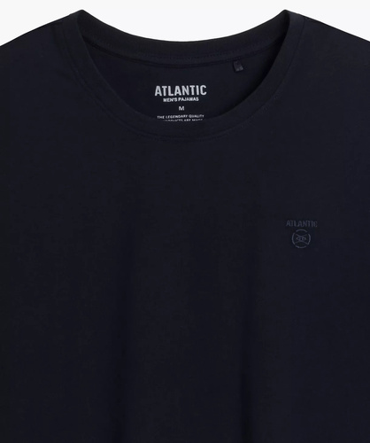 Atlantic NMP-404 Pigiama Uomo 100% Cotone Pantaloni Lunghi a Quadri Blu Scuro