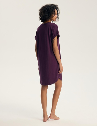 Camicia da notte Henderson 45404 Galla viola 100% cotone manica corta