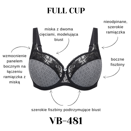 Reggiseno Semi Soft VB-355 Vena K15 Coppa Grande Ricamo Ricamificio, nude