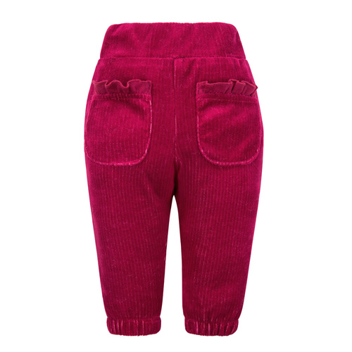 Pantaloni in velluto Fluffy Tails per bambina Eevi- maroon, con tasche