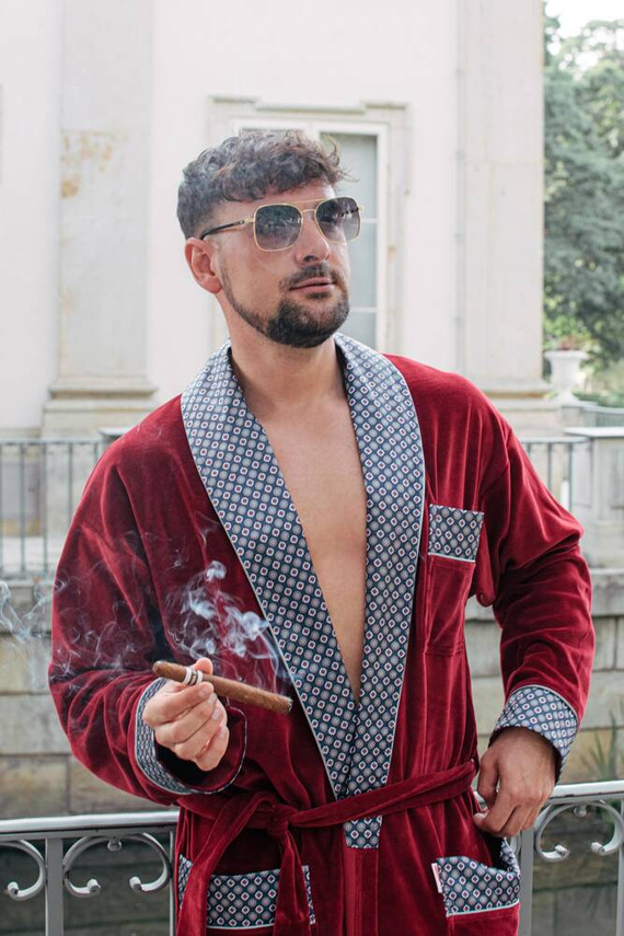 772 Vestaglia da uomo Bonjour in forex - marrone