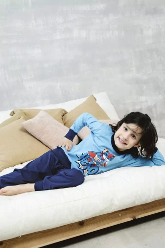 Remek Pigiama bambino manica lunga, pantaloni lunghi Moda italiana - blu