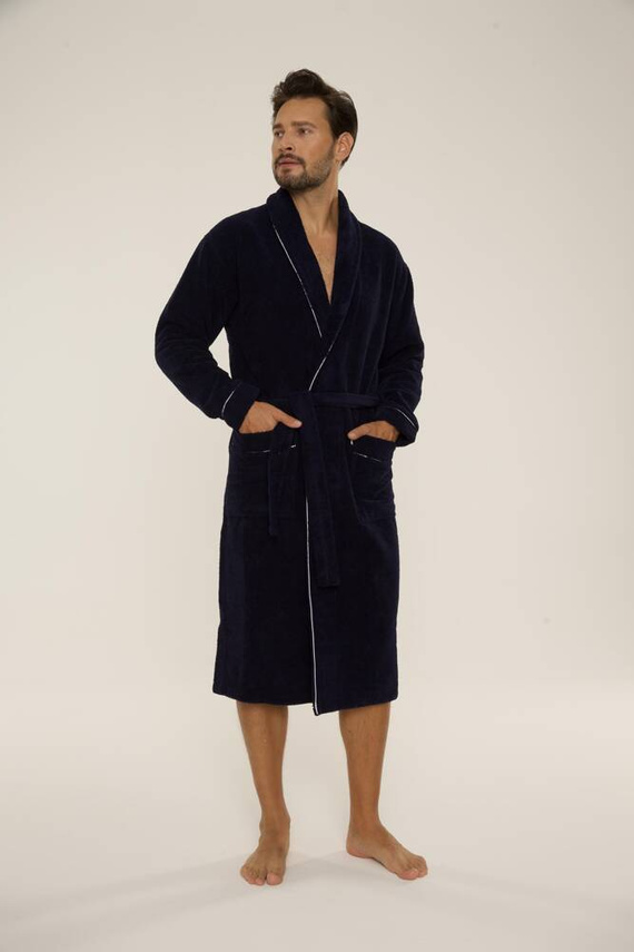 735 Manuele vestaglia da uomo De Lafense - blu navy