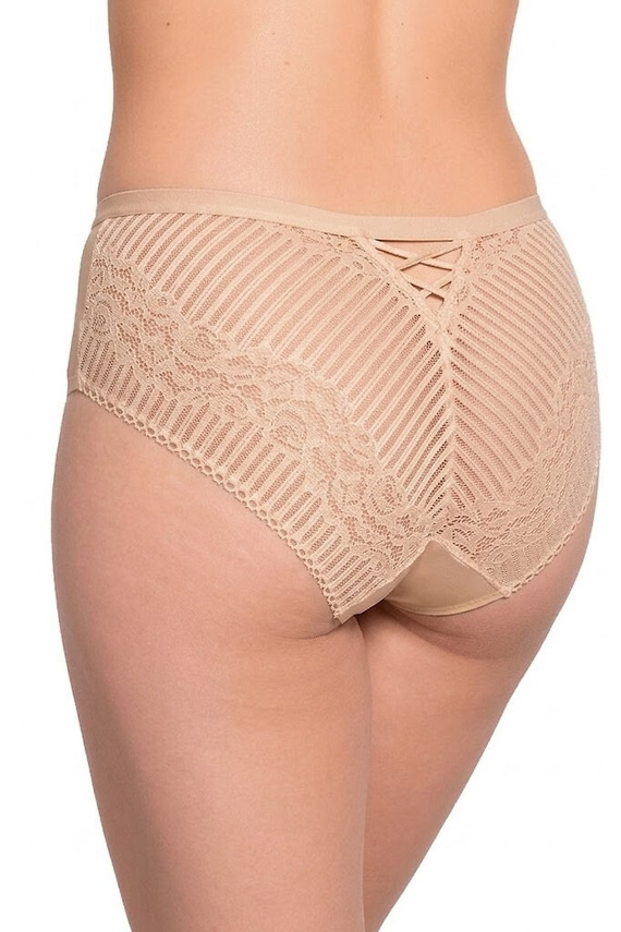 Gabidar 210 Slip Donna Beige in Cotone con Pizzo e Fiocco Decorativo