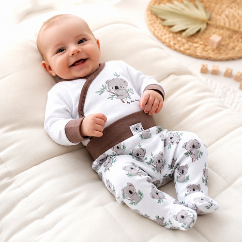 ABN-5210 Pantaloni corti neonato Nini Sweet Koala 100% cotone organico