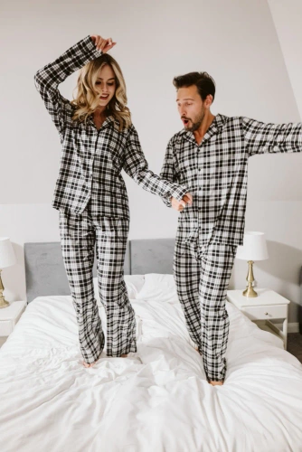 Pigiama uomo Klark - 100% cotone, manica lunga e pantaloni Moda italiana