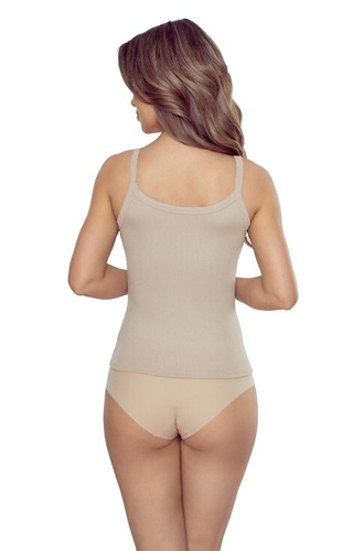 Maglietta in viscosa da donna Lucita - camicetta sportiva aderente per tutti i giorni - cappuccino