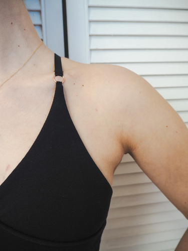 Reggiseno impermeabile per allattamento Mombri Mileo in cotone Dropless nero