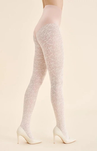 1235 Perse collant Gabriella ecru- ornamento 60 den, tecnologia 3D