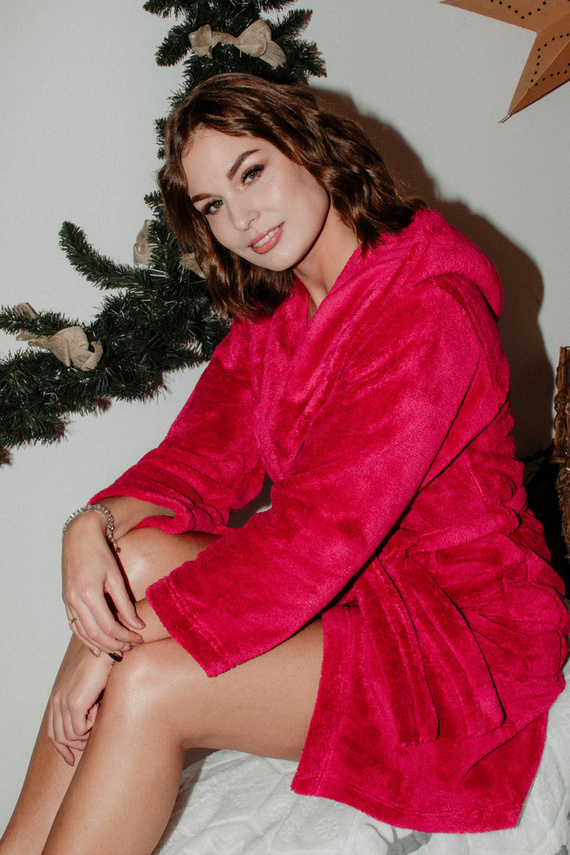 806 Luna Accappatoio De Lafense - lampone