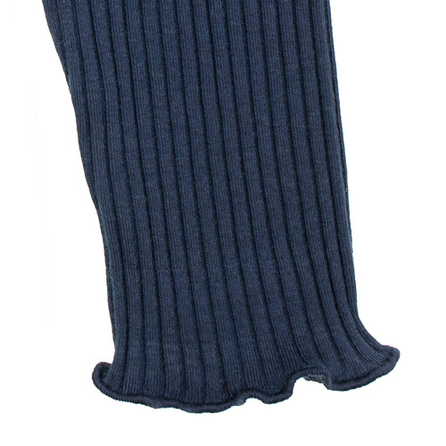 141524 Leggings Nicol a coste per bambina - cotone con elastan, volant, blu navy