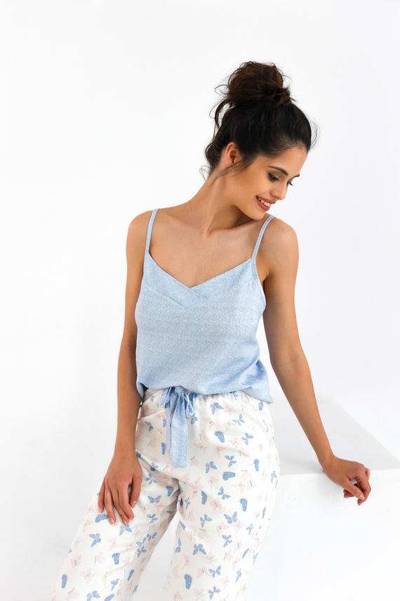 Pigiama donna Edita Sensis - blu melange