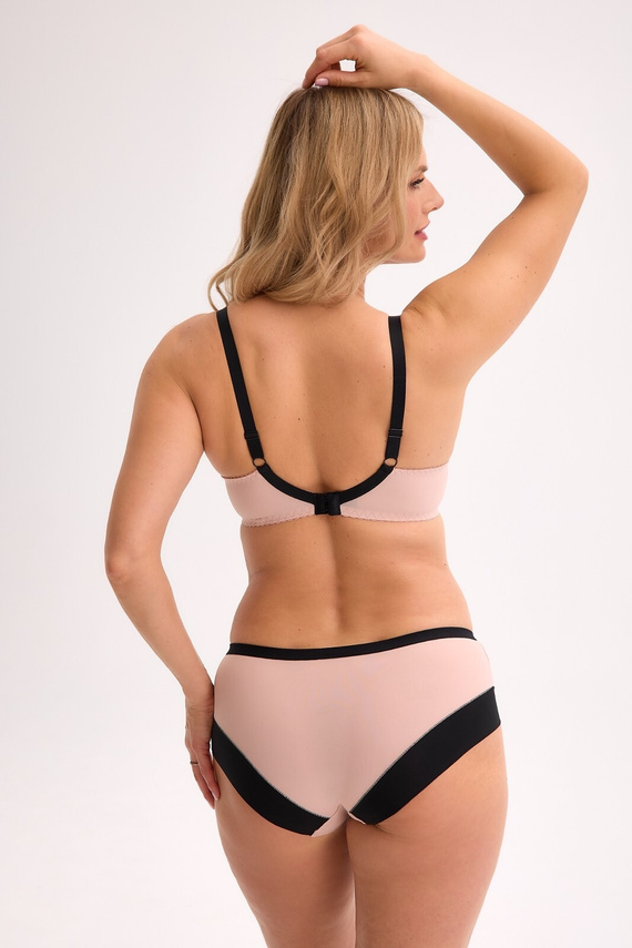 Gaia Ivana mutandine da donna GFP 1327 - nero e rosa, pizzo, comfort e stile