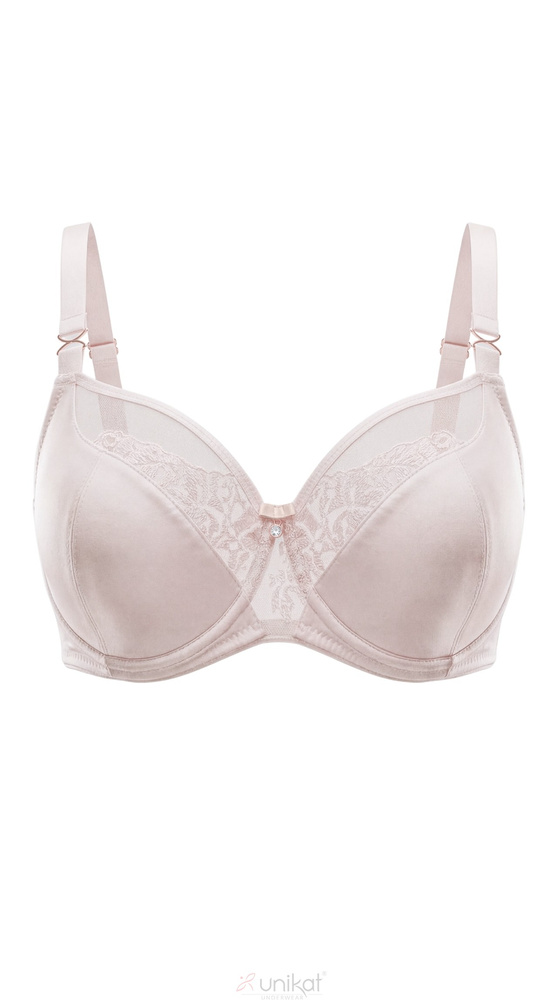 Reggiseno soft Claudine Unikat beige ricamato morbido con ferretto
