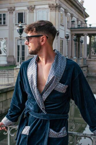 772 Vestaglia da uomo Bonjour in forex - blu navy