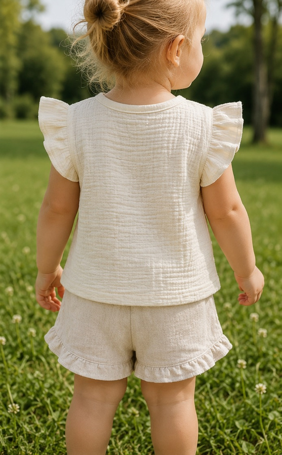Mamatti BL50103 blusa in mussola bambina leggera cotone estate