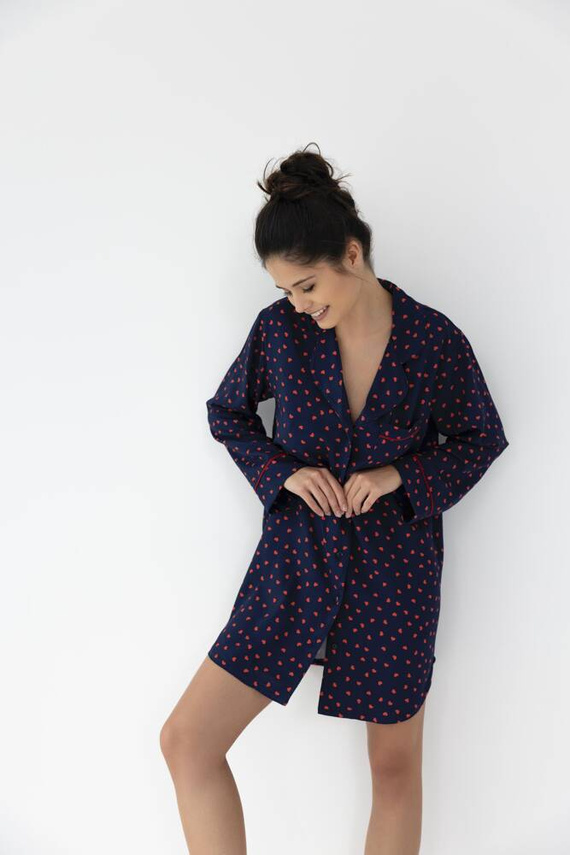 Camicia da notte sbottonata Sophia di Sensis - blu navy