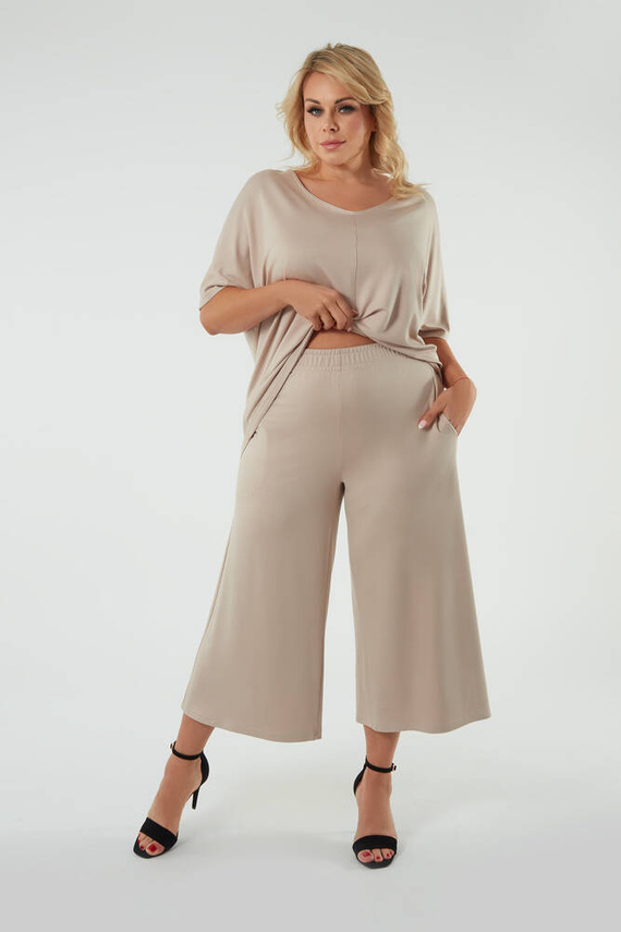 Soler Camicetta a maniche corte Moda italiana - beige