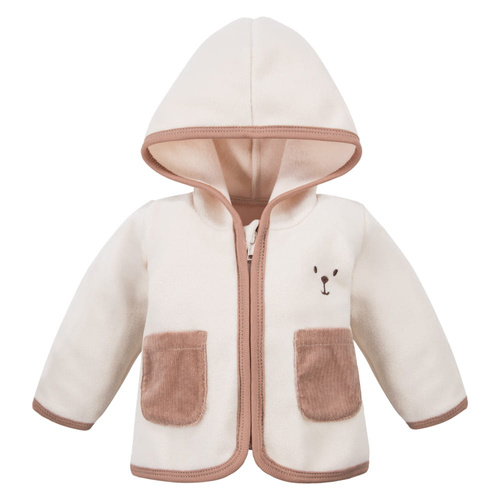 Beary Cool Giacca in pile per bambini Eevi - ecru, con cappuccio