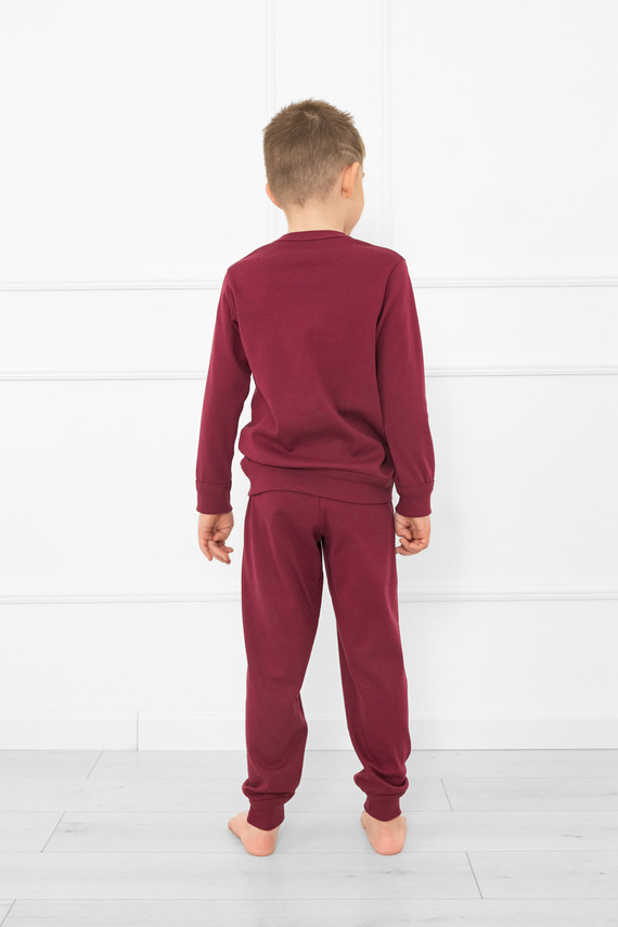 Pigiama bambino Gordo - cotone, maniche lunghe e pantaloni con coulisse Italian Fashion - marrone