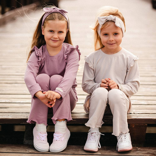 Simply Comfy Leggings per bambini, pantaloni a campana Eevi - 100% cotone, comodi e alla moda