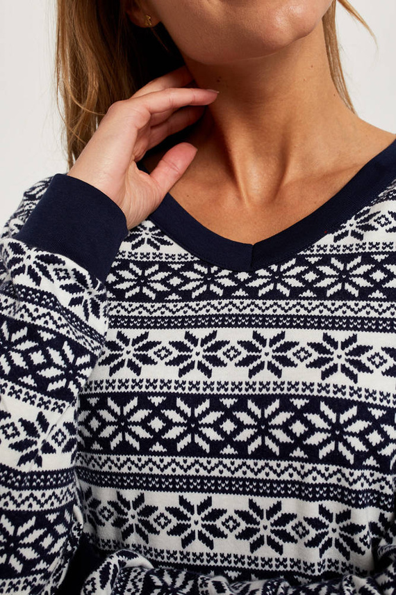 Alaska Pigiama da donna manica lunga, pantaloni lunghi Moda italiana - stampa/verde