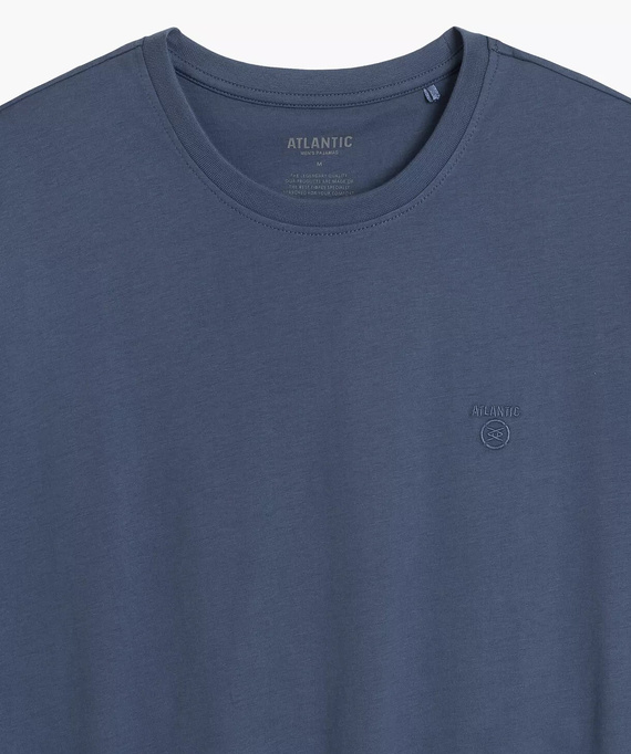 Atlantic NMP-404 Pigiama Uomo 100% Cotone Pantaloni Lunghi a Quadri Blu-Scuro