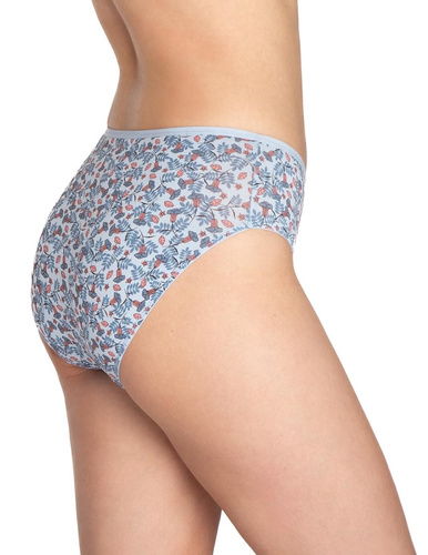 L-122BI-63 Mutandine Lama da donna 3 pezzi, cotone, taglio classico