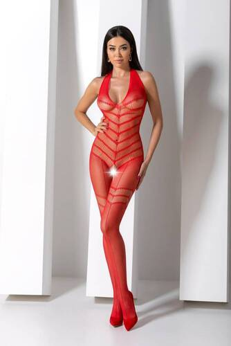 BS100 Bodystocking Rosso passione