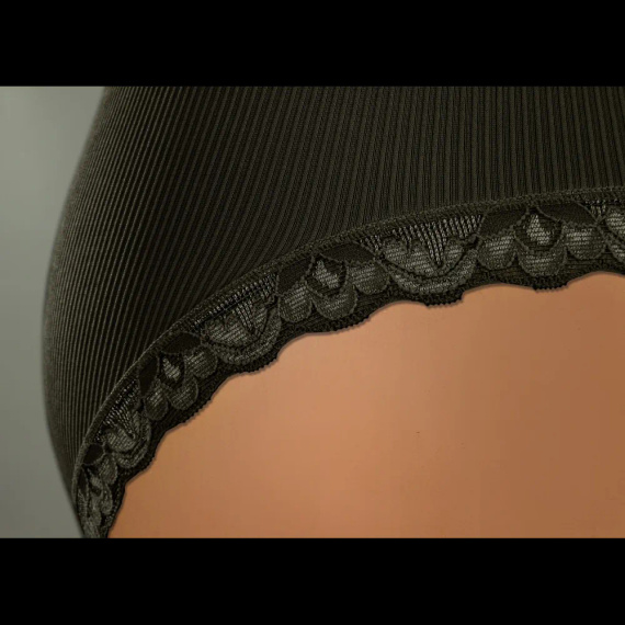 Slip donna Sesto Senso 6108 pizzo senza cuciture elastico comfort black