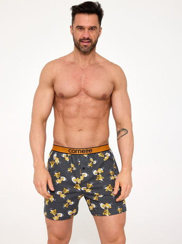 Cornette 881/04 Classic Boxer Uomo 100% Cotone Grafite con Stampa Osy